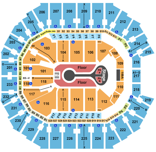 Spectrum Center Benson Boone Seating Chart